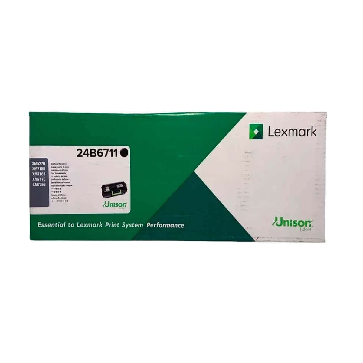 Front | TONER LEXMARK 24B6711 24B6020 PRETO | XM5270 XM7155 XM7163